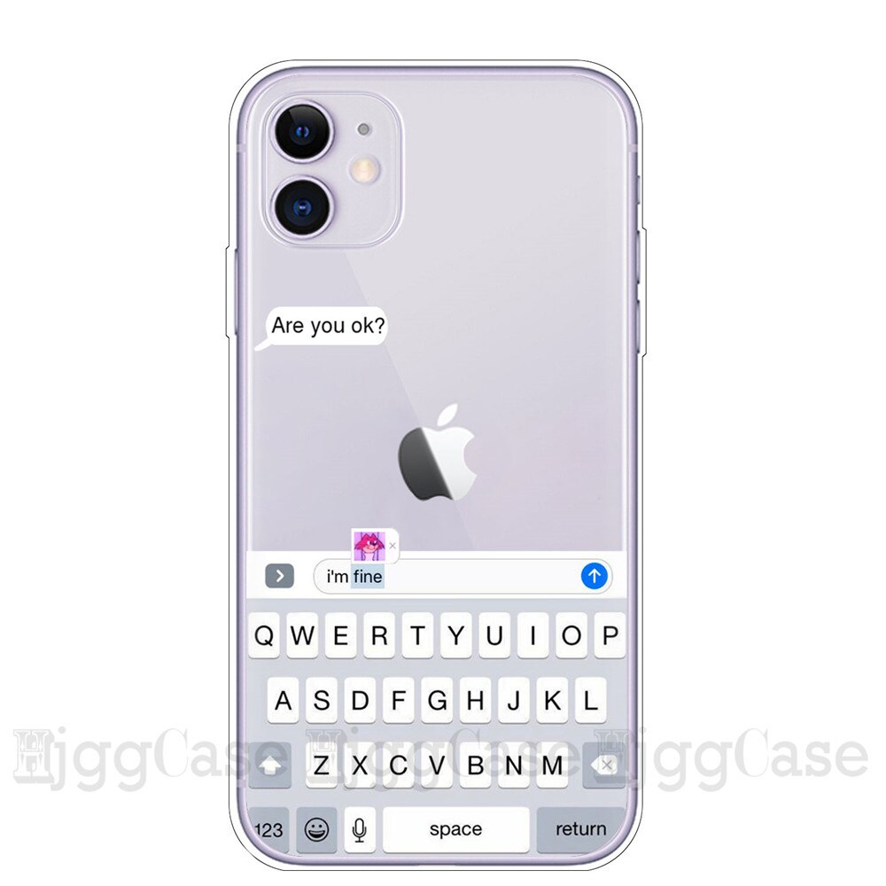 Apple iPhone Meme "I'm fine" Soft Silicone Case