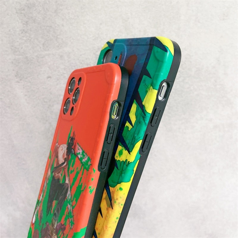 Apple iPhone Chainsaw Man Shockproof Silicone Case