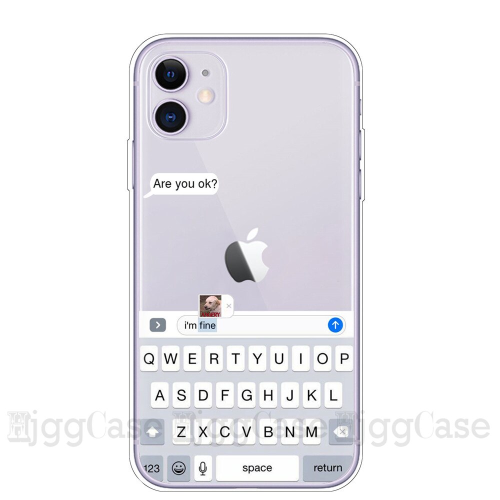 Apple iPhone Meme "I'm fine" Soft Silicone Case