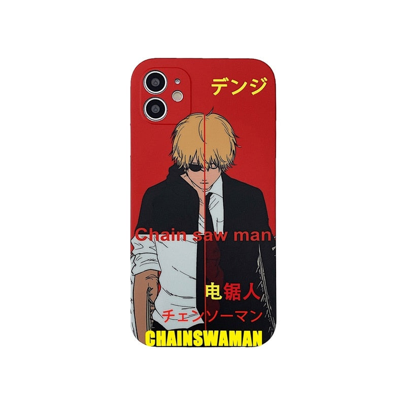 Apple iPhone Chainsaw Man Denji Hard Silicone Case