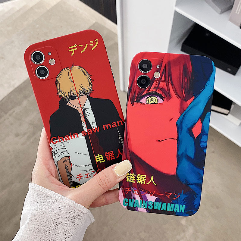 Apple iPhone Chainsaw Man Denji Hard Silicone Case