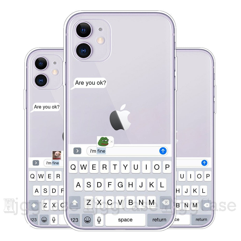 Apple iPhone Meme "I'm fine" Soft Silicone Case