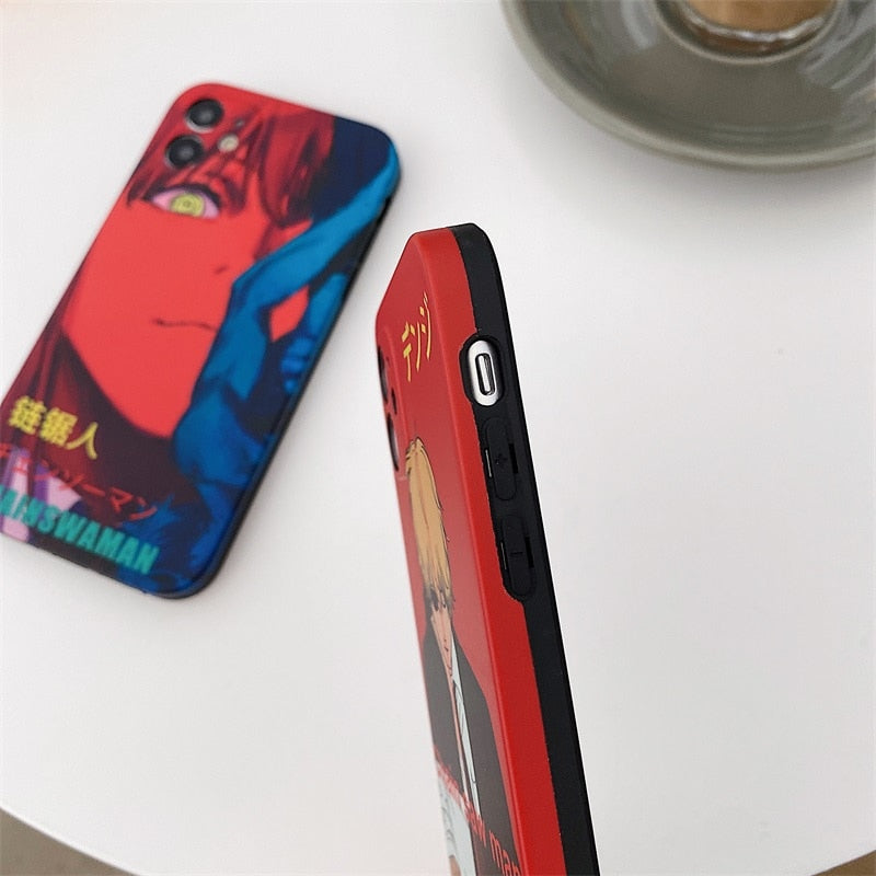 Apple iPhone Chainsaw Man Denji Hard Silicone Case