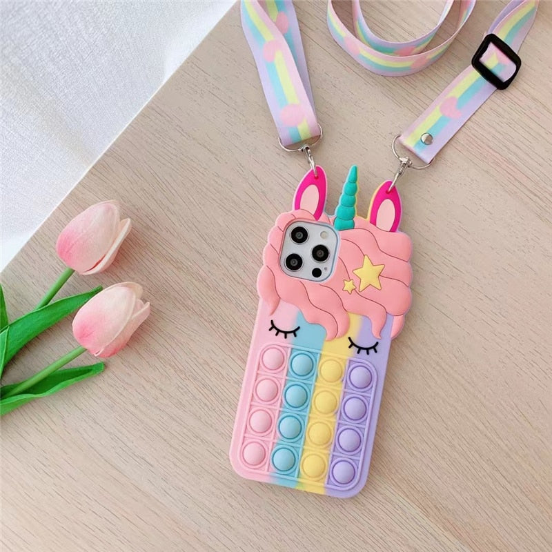 Apple iPhone Sleeping Unicorn Soft Silicone Cover
