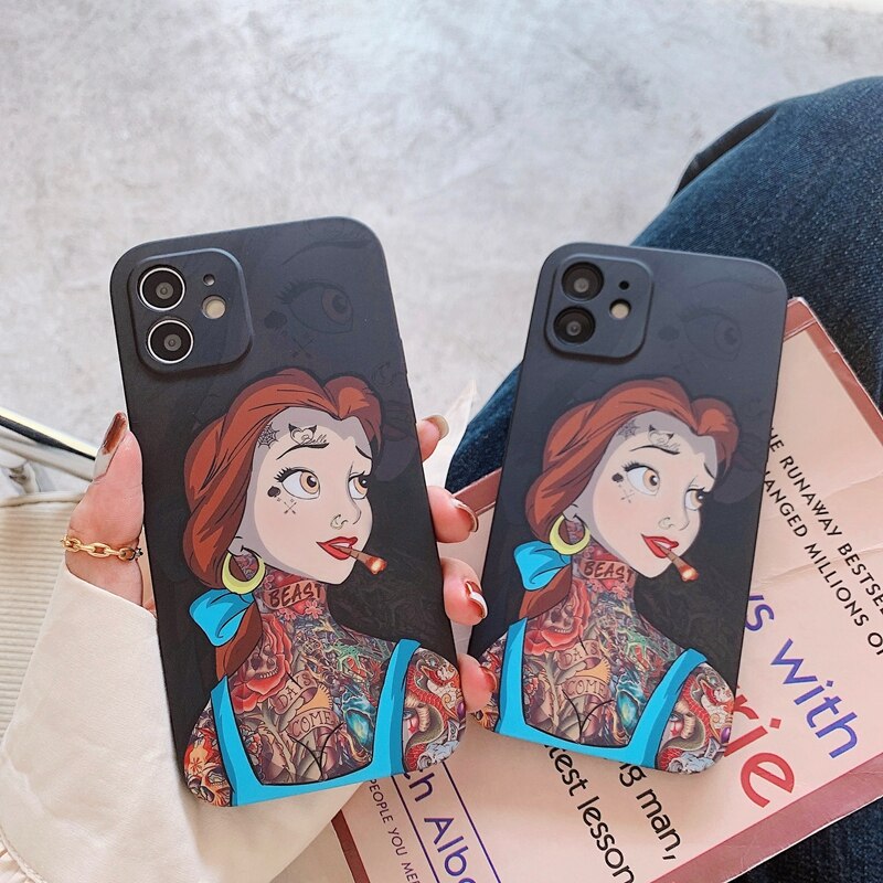Apple iPhone Belle B&TB Tattoo Matte Silicone Case