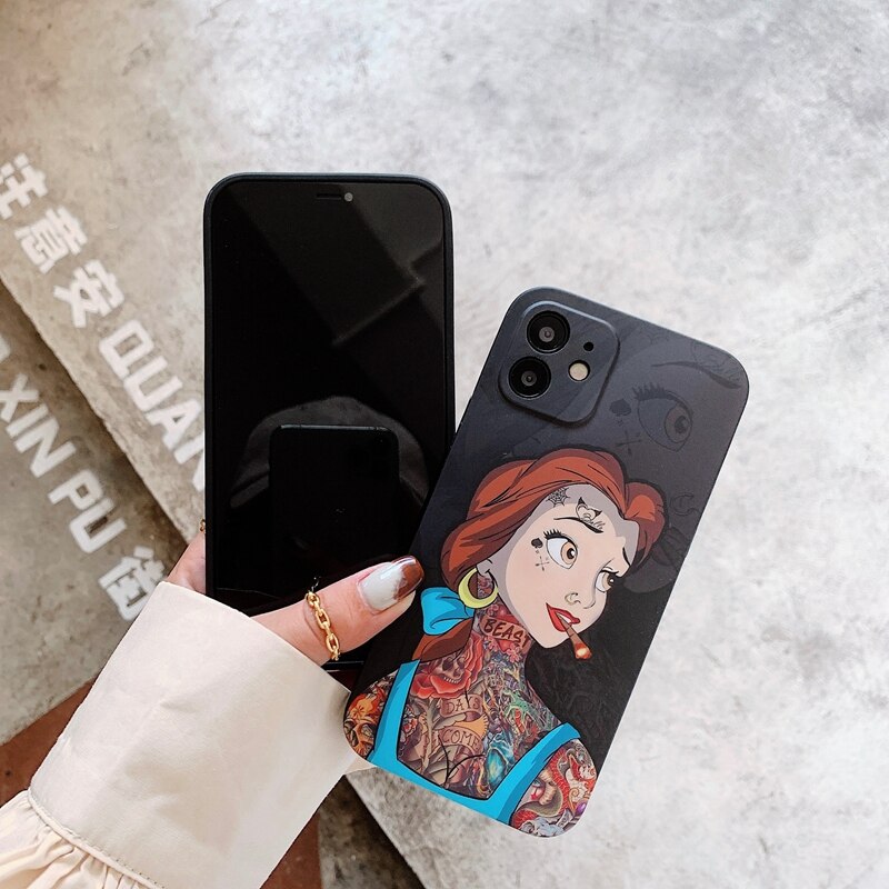 Apple iPhone Belle B&TB Tattoo Matte Silicone Case