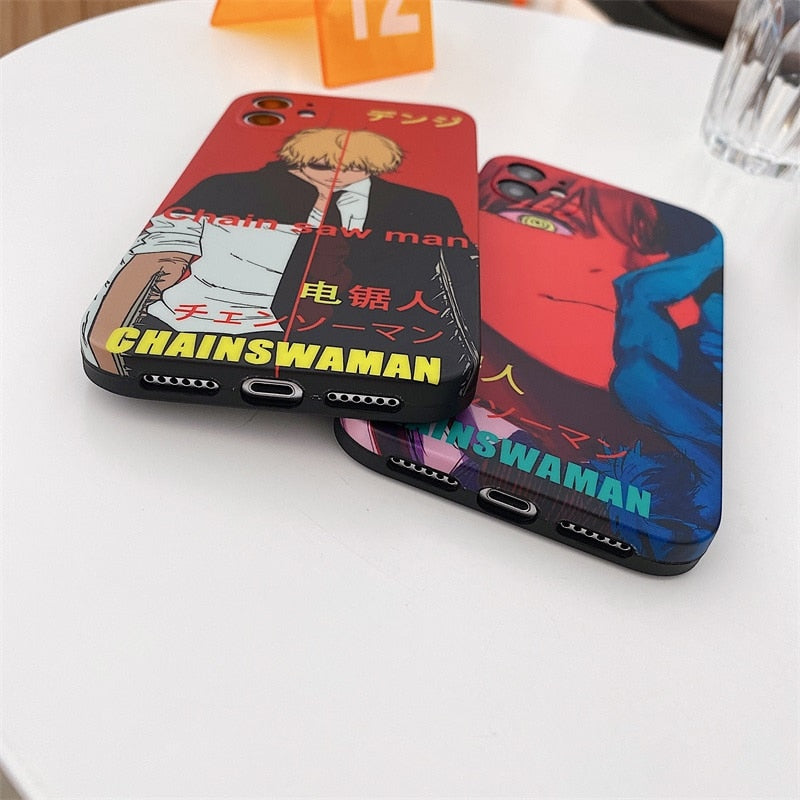 Apple iPhone Chainsaw Man Denji Hard Silicone Case