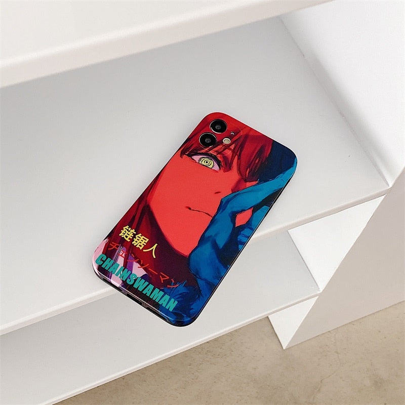 Apple iPhone Chainsaw Man Denji Hard Silicone Case