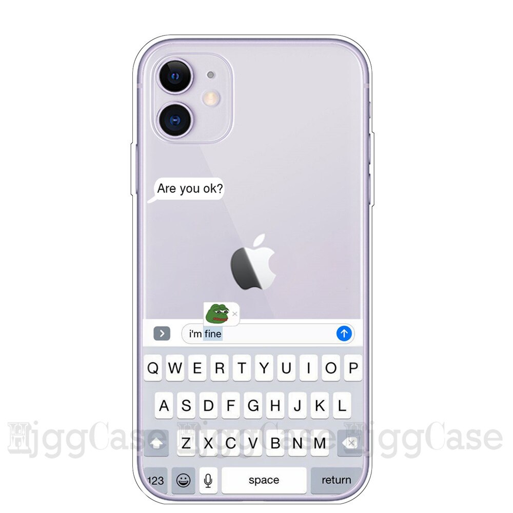 Apple iPhone Meme "I'm fine" Soft Silicone Case