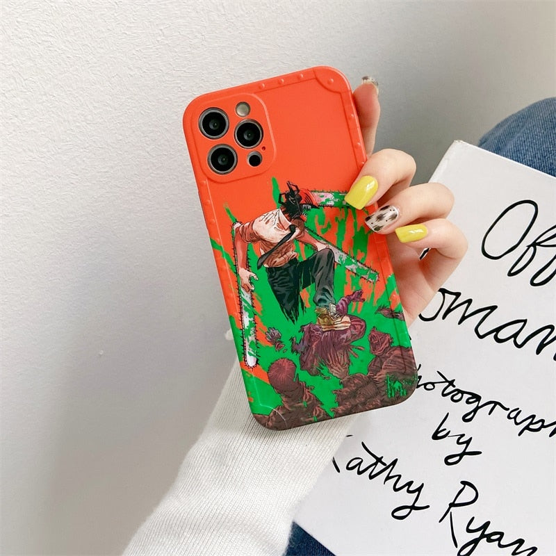 Apple iPhone Chainsaw Man Shockproof Silicone Case