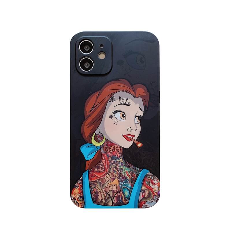 Apple iPhone Belle B&TB Tattoo Matte Silicone Case