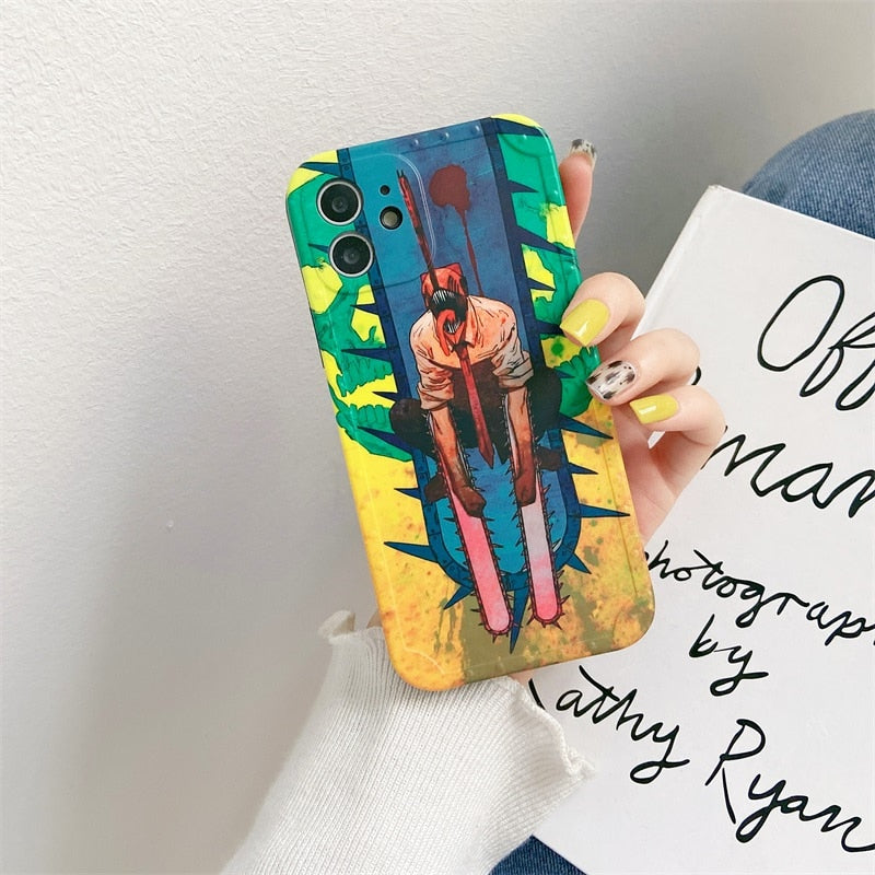 Apple iPhone Chainsaw Man Shockproof Silicone Case