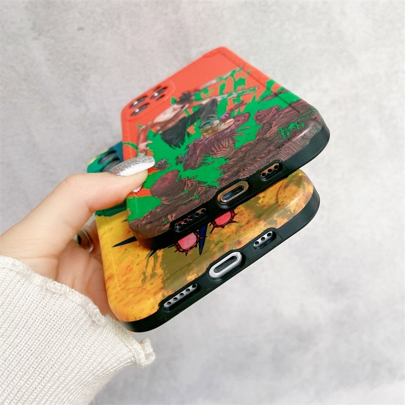 Apple iPhone Chainsaw Man Shockproof Silicone Case