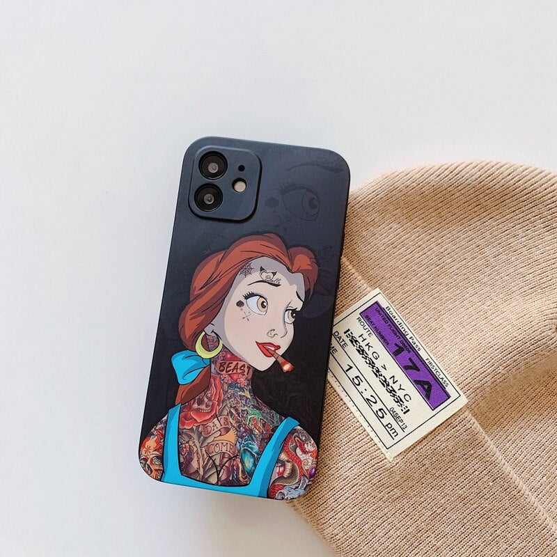 Apple iPhone Belle B&TB Tattoo Matte Silicone Case