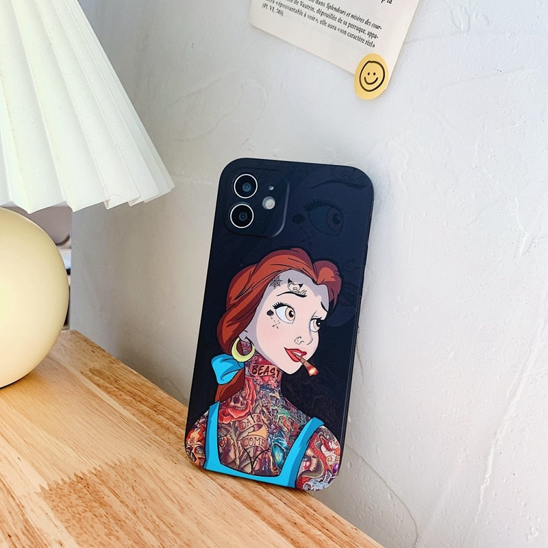 Apple iPhone Belle B&TB Tattoo Matte Silicone Case