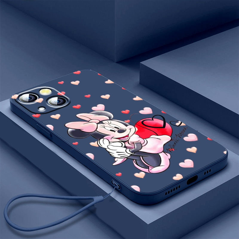 Apple iPhone Minnie Mouse Blue Liquid Rope Soft Silicone Case