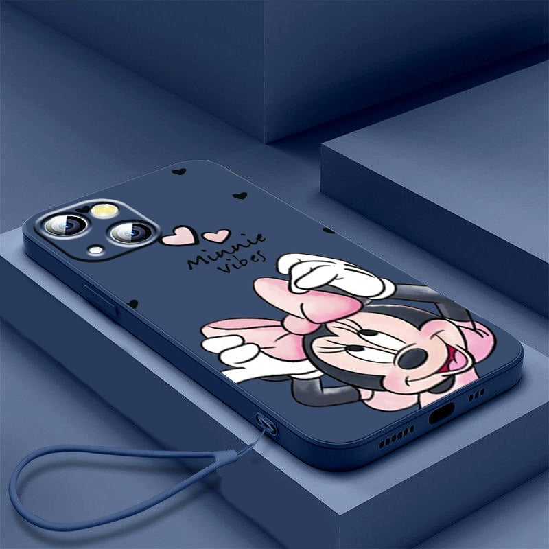 Apple iPhone Minnie Vibes Blue 2 Liquid Rope Silicone Case