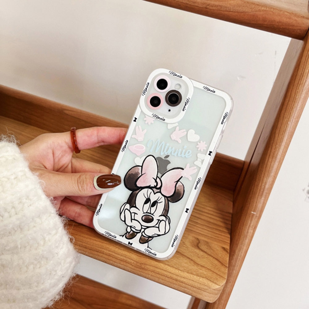 Apple iPhone Mickey and Minnie Painting Soft Silicone Case