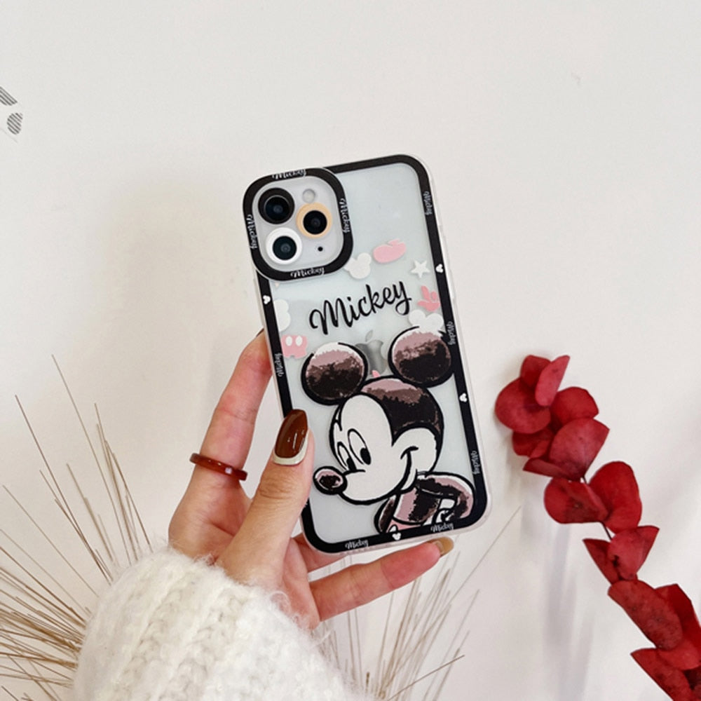 Apple iPhone Mickey and Minnie Painting Soft Silicone Case