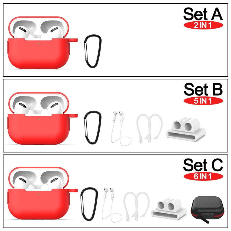 Apple Airpods Pro White Set A Silicone Case