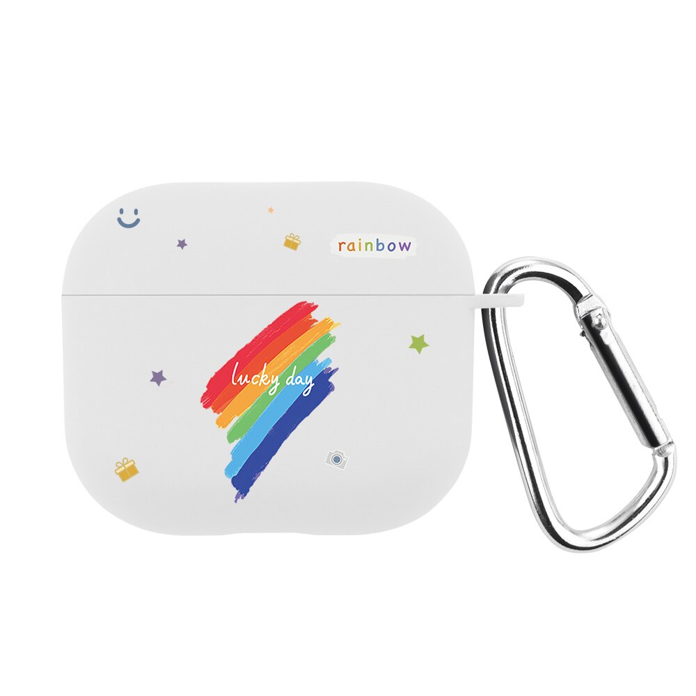 Apple Airpods Pro Lucky Rainbow White Silicone Case