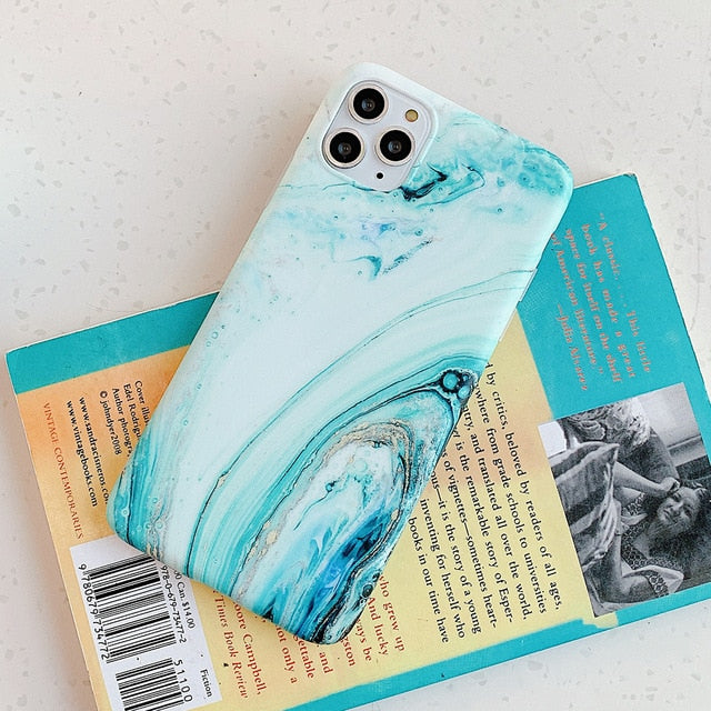 Apple iPhone Marble Beach Silicone Case