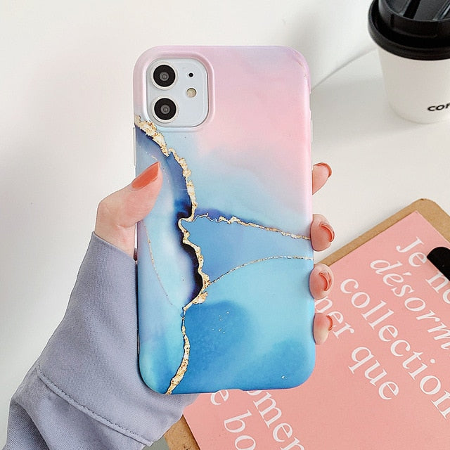 Apple iPhone Marble Beach Silicone Case