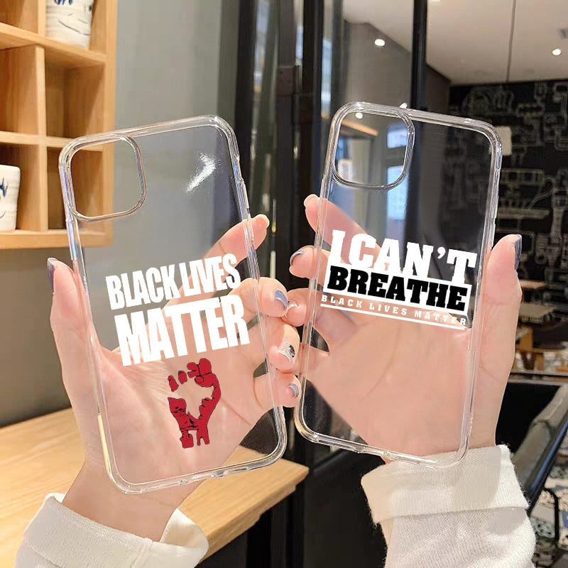Apple iPhone BLM/ I Can't Breathe Clear Silicone Case