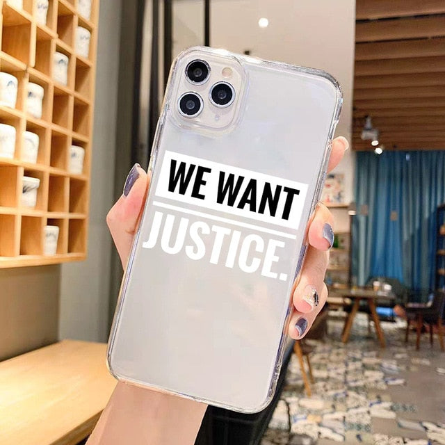 Apple iPhone BLM/ I Can't Breathe Clear Silicone Case