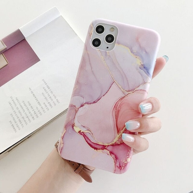 Apple iPhone Marble Beach Silicone Case