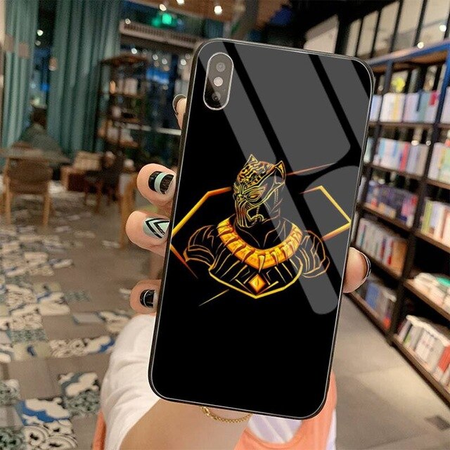 Apple iPhone Black Panther Glass Case