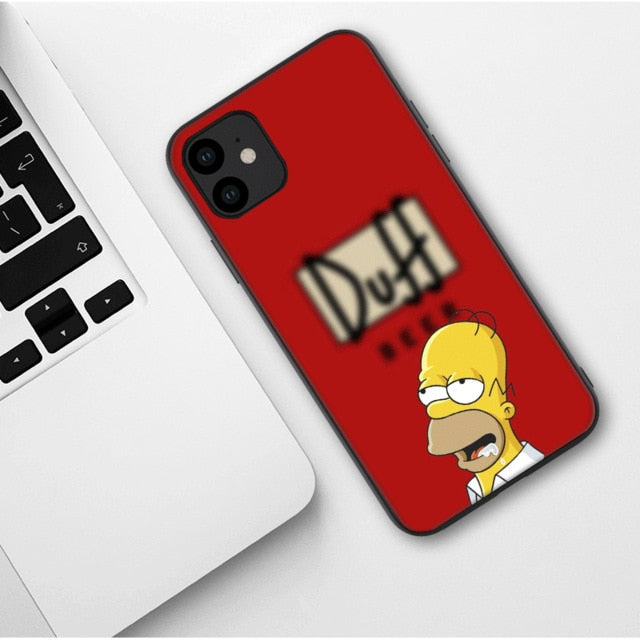 Apple iPhone Simpson Duff Silicone Case