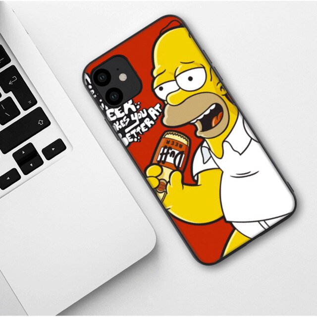 Apple iPhone Simpson Duff Silicone Case