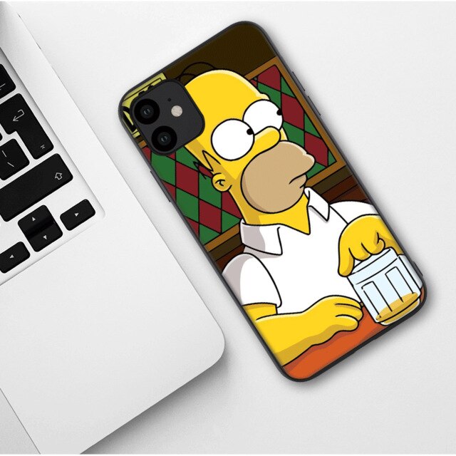 Apple iPhone Simpson Duff Silicone Case