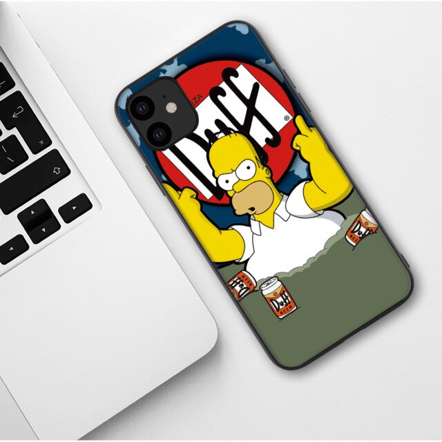 Apple iPhone Simpson Duff Silicone Case