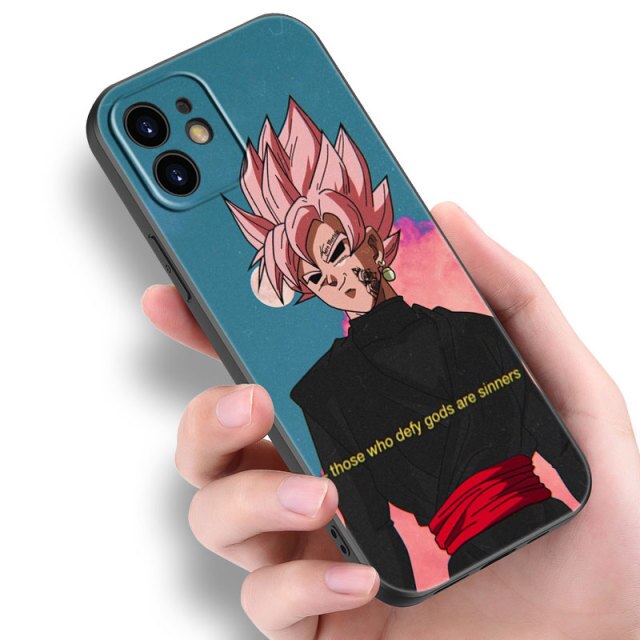 Apple iPhone Dragonball S Goku Black Silicone Case