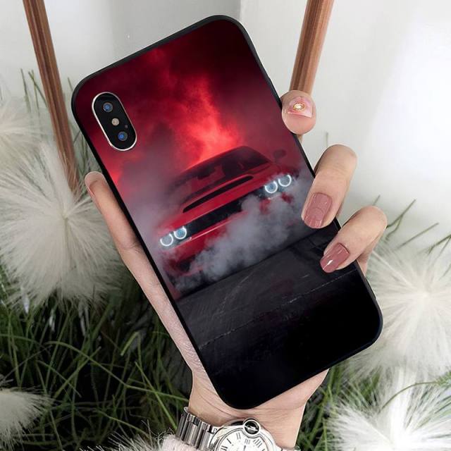 Apple iPhone Dodge Challenger Burnout Silicone Case