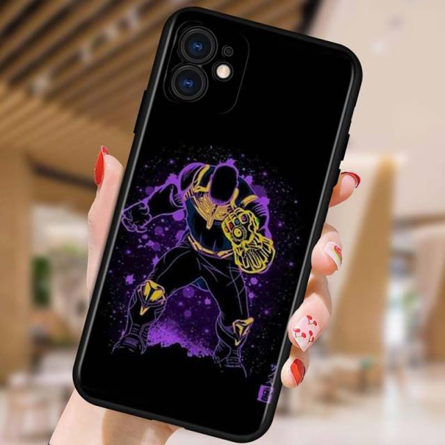 Apple iPhone Spidey & Avengers Luminous Silicone Case