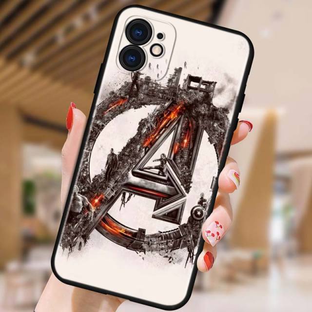 Apple iPhone Avengers' Logo Matte Silicone Case