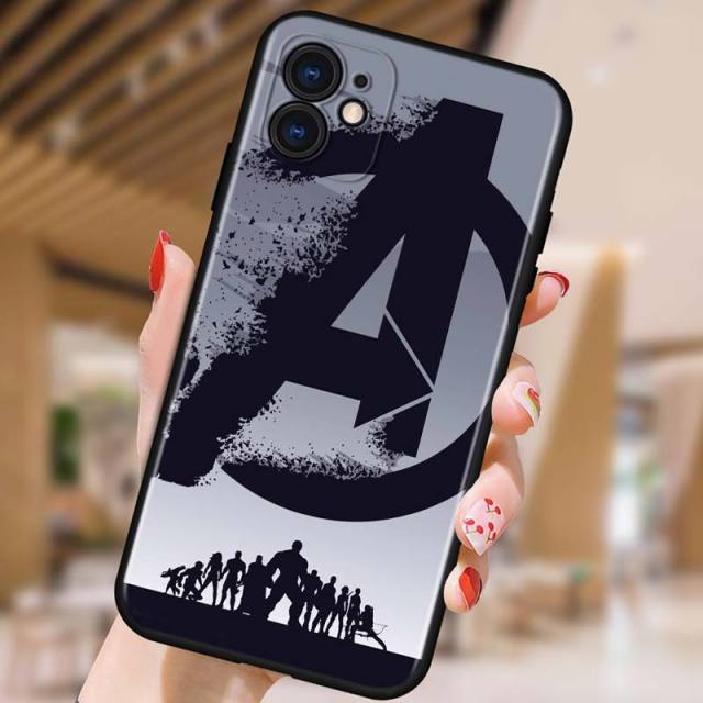 Apple iPhone Avengers' Logo Matte Silicone Case