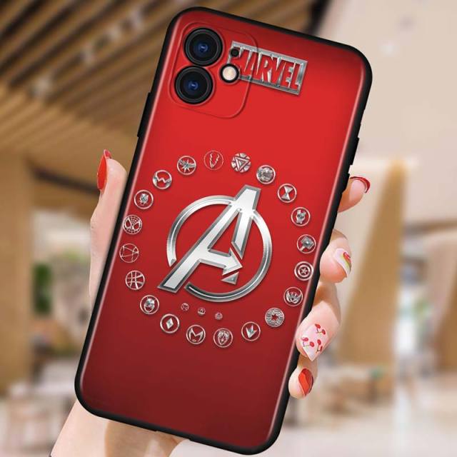 Apple iPhone Avengers' Logo Matte Silicone Case