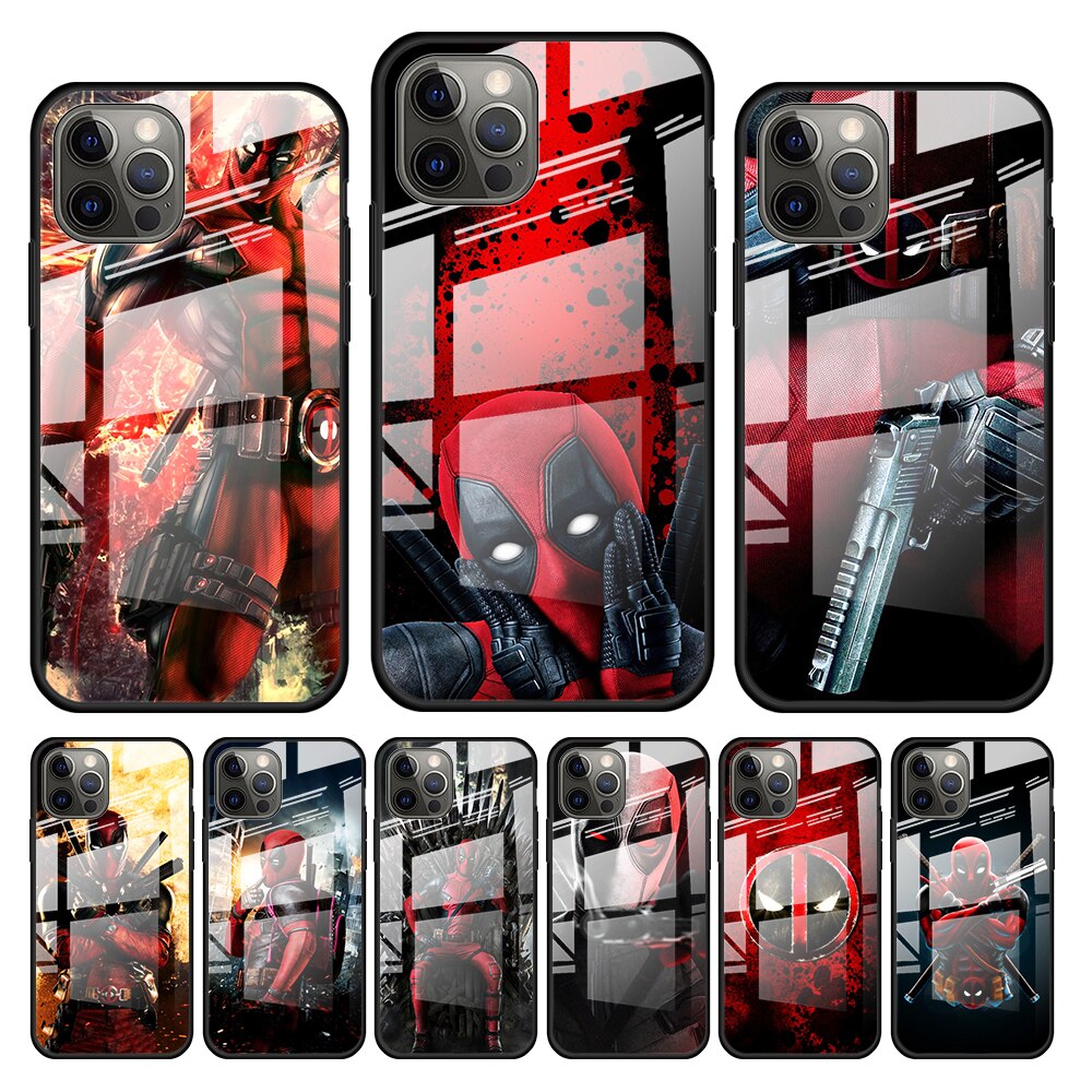 Apple iPhone Deadpool Tempered Glass Case