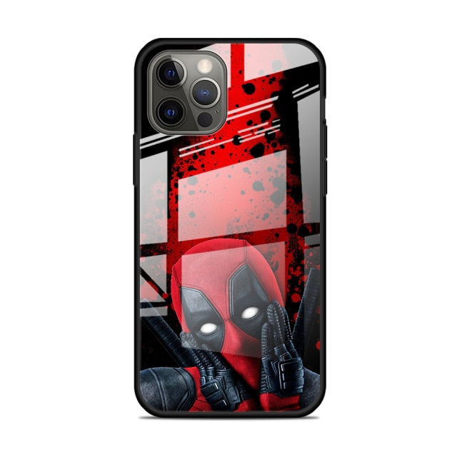 Apple iPhone Deadpool Tempered Glass Case