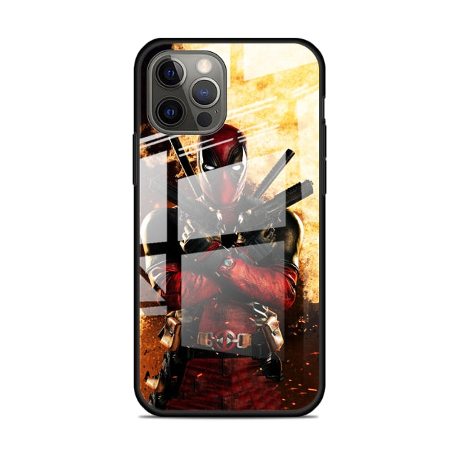 Apple iPhone Deadpool Tempered Glass Case