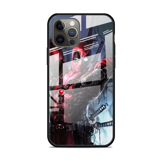 Apple iPhone Deadpool Tempered Glass Case