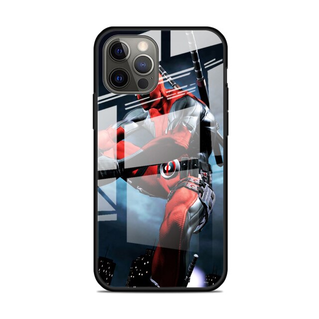 Apple iPhone Deadpool Tempered Glass Case