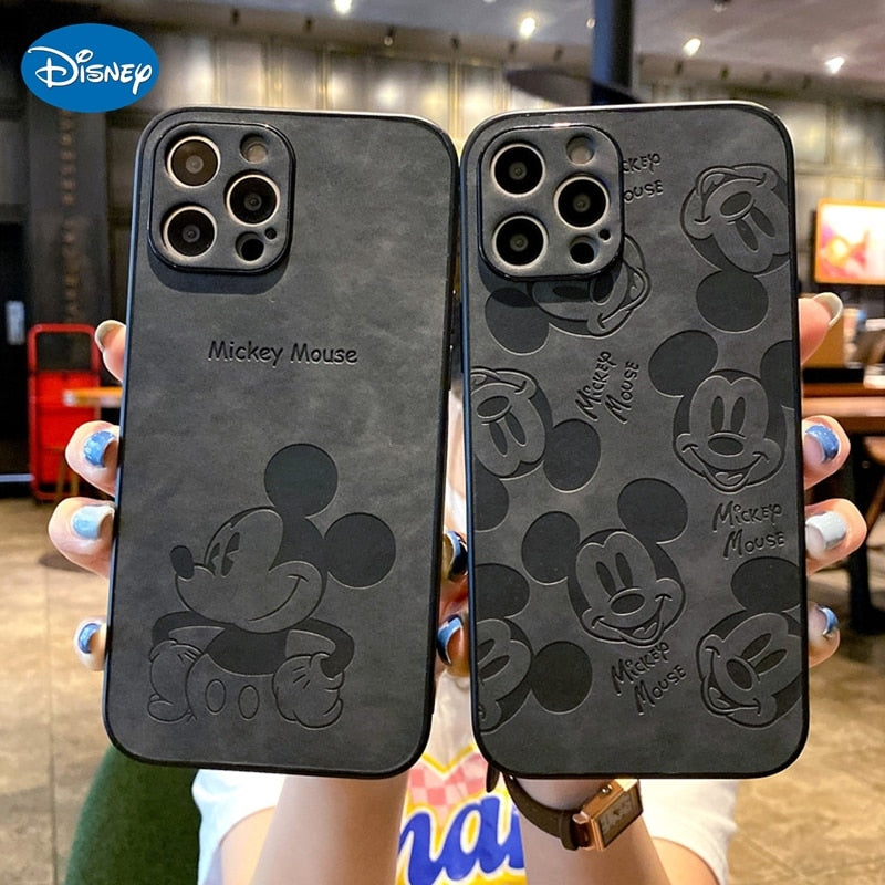 Apple iPhone Mickey Embossed Premium Leather Case