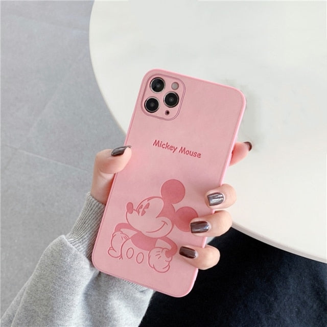 Apple iPhone Mickey Embossed Premium Leather Case