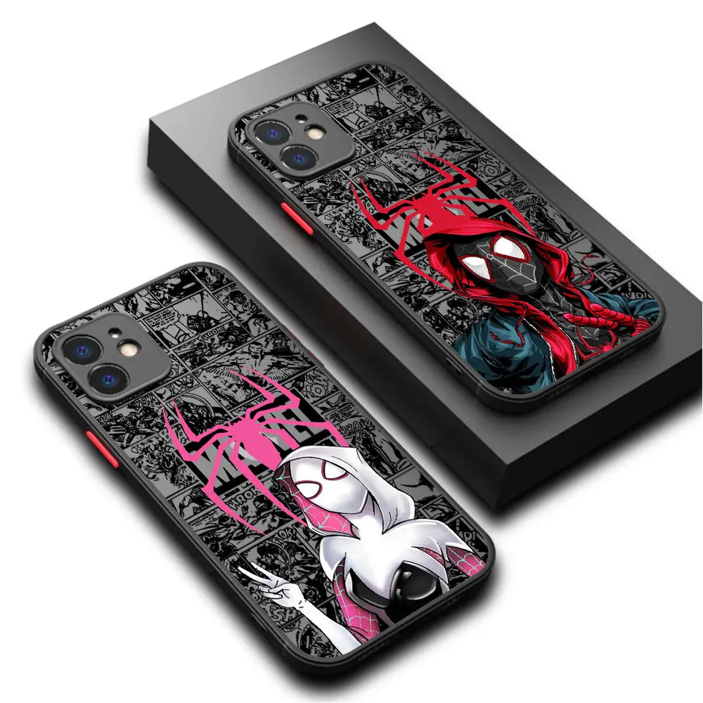 Apple iPhone Spiderman Miles & Gwenpool Silicone Case