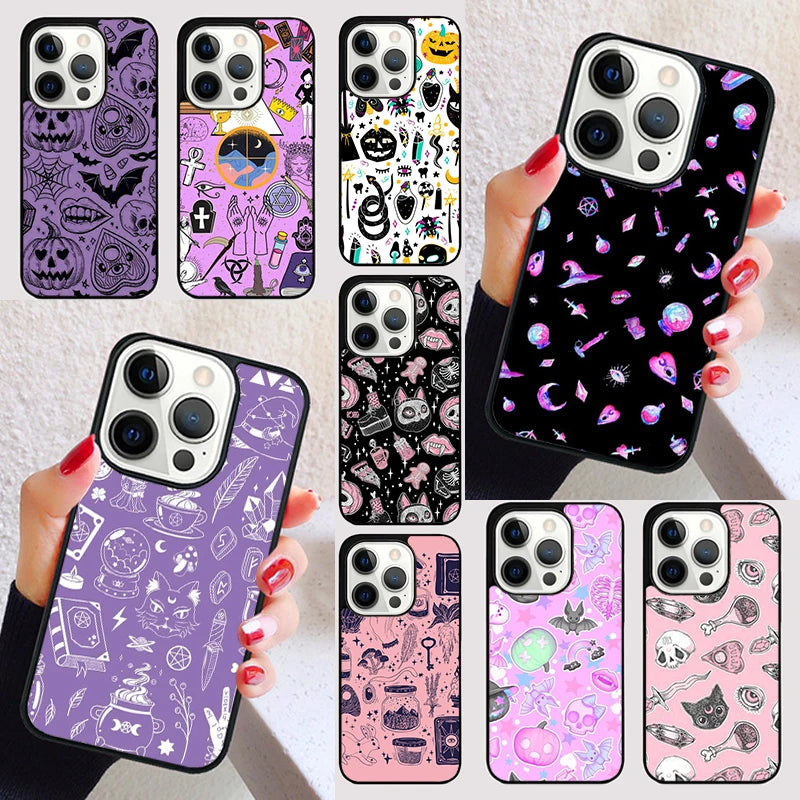 Apple iPhone Evil Cat Halloween Mix Silicone Case